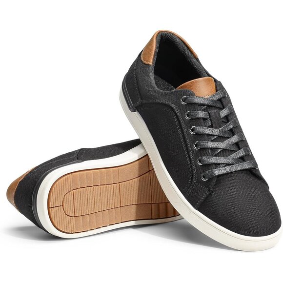 Bruno Marc Men's Black Stylish Sneakers Canvas  Casual Comfort Walking Shoes - Picture 9 of 9